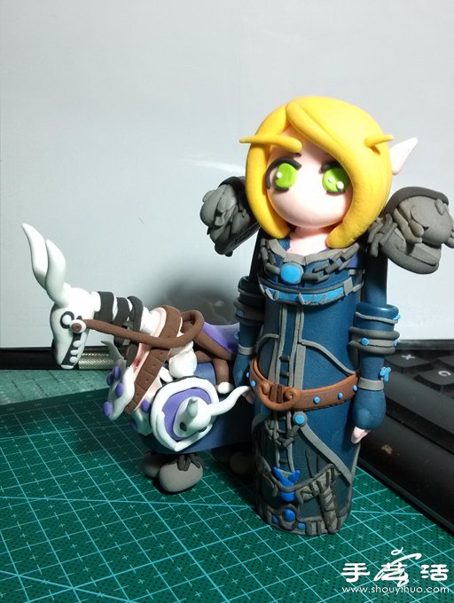 魔獸世界玩家軟陶DIY——血精靈牧師和DK馬 -  rpnrmr.com