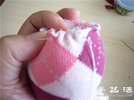 襪子+棉花+紐扣 手工制作兔子娃娃玩偶 -  rpnrmr.com