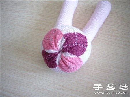 襪子+棉花+紐扣 手工制作兔子娃娃玩偶 -  rpnrmr.com