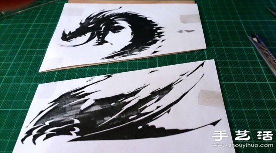 《激戰(zhàn)2》主題木片貼畫手工制作教程 -  rpnrmr.com
