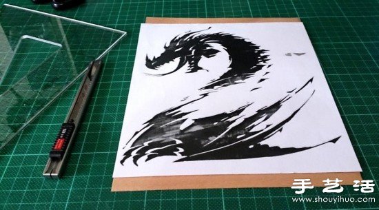 《激戰(zhàn)2》主題木片貼畫手工制作教程 -  rpnrmr.com