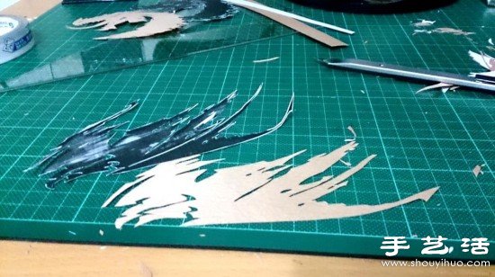 《激戰(zhàn)2》主題木片貼畫手工制作教程 -  rpnrmr.com