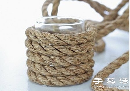 玻璃瓶/玻璃杯/玻璃罐+麻繩 手工制作花瓶 -  rpnrmr.com