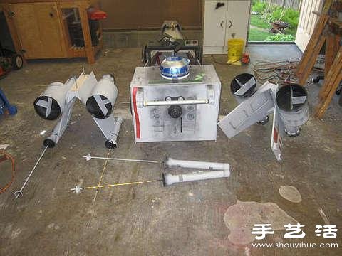 紙箱變廢為寶DIY星球大戰(zhàn)X-wing樣式小車 -  rpnrmr.com