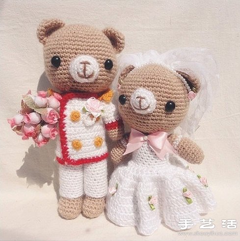 手工針織可愛小熊玩偶婚紗照 -  rpnrmr.com