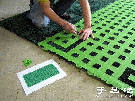 舊物改造創(chuàng)意：舊地毯簡單手工DIY漂亮紋路 -  rpnrmr.com