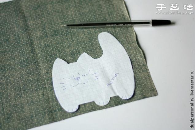 手工布藝貓咪靠枕/抱枕/玩偶/掛件制作圖解 -  rpnrmr.com