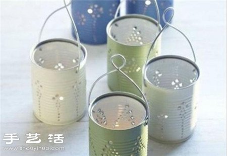 鐵罐變廢為寶 手工制作浪漫可懸掛燭臺 -  rpnrmr.com