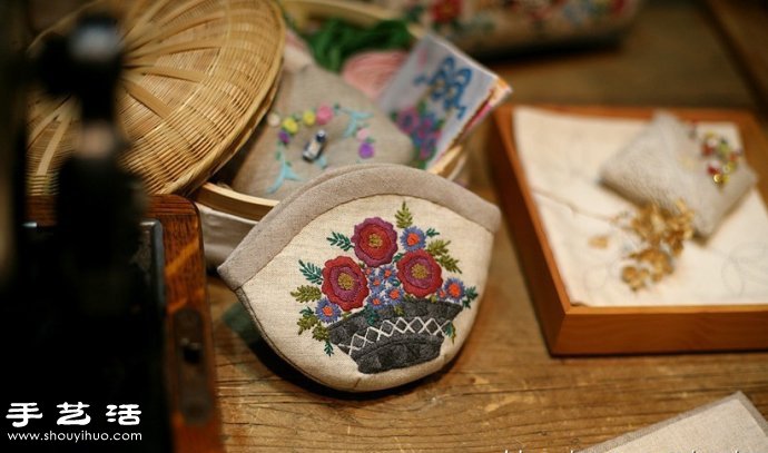 韓國風甜美手工布藝包包刺繡作品 -  rpnrmr.com