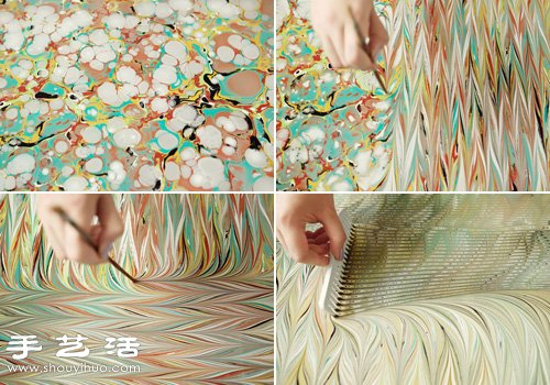 軋染工藝DIY手工制作帶大理石紋路的絲巾 -  rpnrmr.com