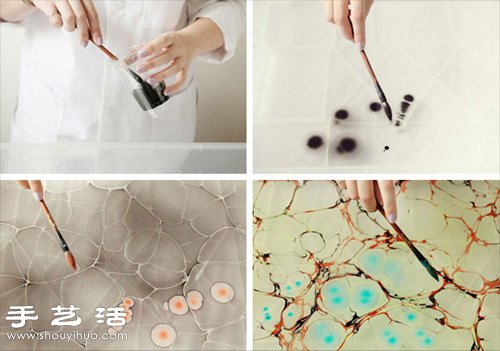 軋染工藝DIY手工制作帶大理石紋路的絲巾 -  rpnrmr.com