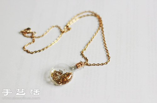 玻璃瓶+金屬鏈子 DIY制作帶許愿瓶項(xiàng)鏈 -  rpnrmr.com