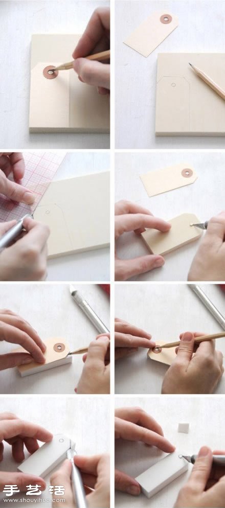 紙質(zhì)標簽+橡皮擦 DIY手工制作標簽印章 -  rpnrmr.com