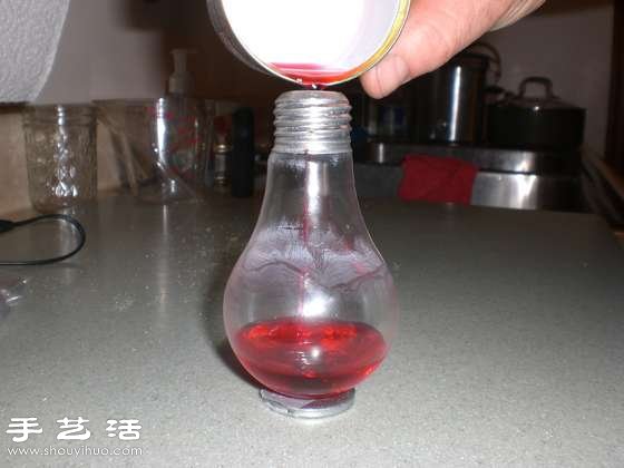 白熾燈泡廢物利用DIY制作浪漫小油燈 -  rpnrmr.com