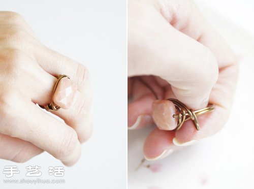 砂金石/寶石+銅絲/金屬絲 DIY制作精美戒指 -  rpnrmr.com