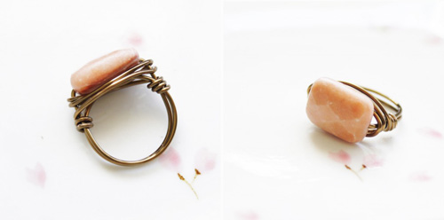 砂金石/寶石+銅絲/金屬絲 DIY制作精美戒指 -  rpnrmr.com