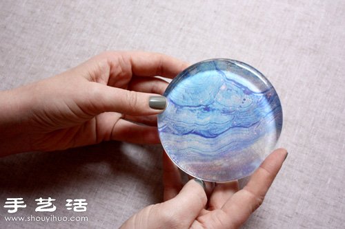 創(chuàng)意手工制作超美星云圖案鎮(zhèn)紙 -  rpnrmr.com
