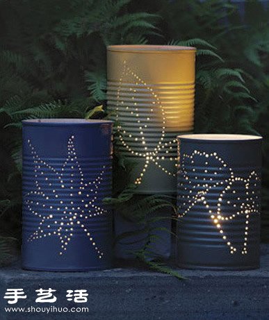 鐵皮罐/鐵罐廢物利用DIY浪漫蠟燭燈臺 -  rpnrmr.com