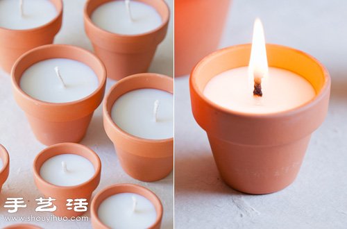 創(chuàng)意手工制作迷你盆栽蠟燭/燭臺 -  rpnrmr.com