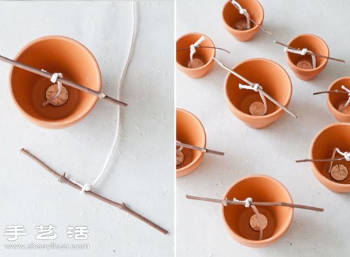 創(chuàng)意手工制作迷你盆栽蠟燭/燭臺 -  rpnrmr.com