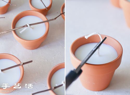 創(chuàng)意手工制作迷你盆栽蠟燭/燭臺 -  rpnrmr.com