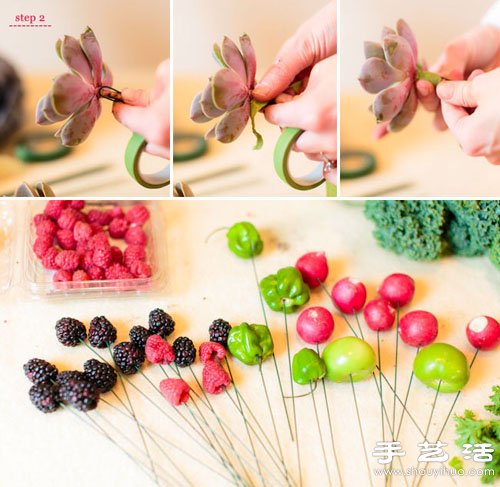 多肉植物DIY制作色彩亮麗手捧花 -  rpnrmr.com