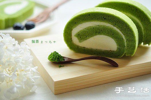 綠意盎然的抹茶天使奶酪蛋糕卷的做法 -  rpnrmr.com