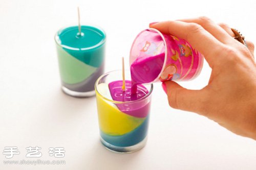蠟筆+蠟 漂亮七彩蠟燭手工DIY教程 -  rpnrmr.com