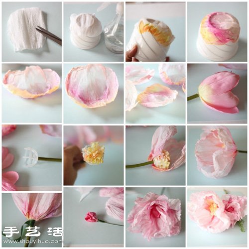 皺紋紙/宣紙DIY手工制作美麗逼真紙花 -  rpnrmr.com