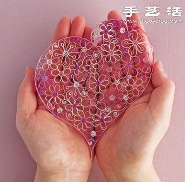 唯美心形卷紙手工藝品DIY教程 -  rpnrmr.com