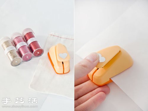 舊物改造：收納袋創(chuàng)意DIY閃亮心形圖案 -  rpnrmr.com