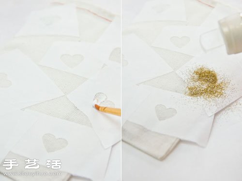 舊物改造：收納袋創(chuàng)意DIY閃亮心形圖案 -  rpnrmr.com