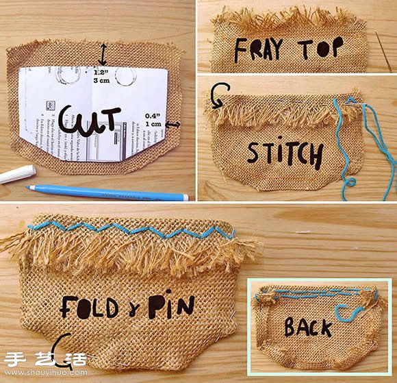 手工制作可愛(ài)復(fù)活節(jié)兔口袋圖解教程 -  rpnrmr.com