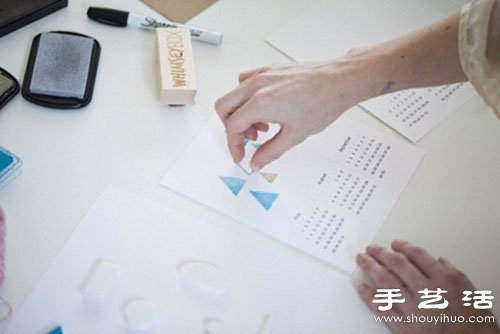 利用橡皮章原理手工DIY漂亮清新日歷 -  rpnrmr.com