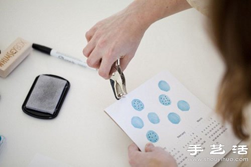 利用橡皮章原理手工DIY漂亮清新日歷 -  rpnrmr.com
