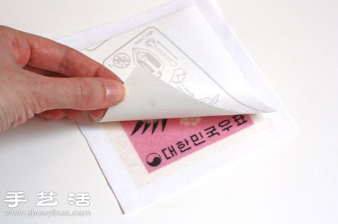 不織布手工制作郵票圖案杯墊 -  rpnrmr.com