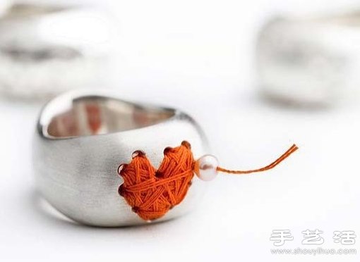金屬戒指DIY優(yōu)雅心形繞線 -  rpnrmr.com