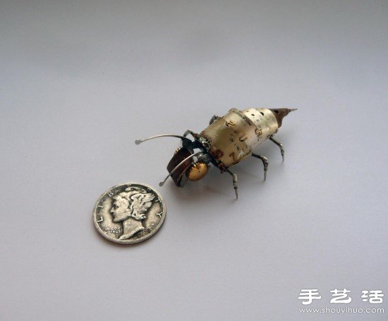 手表零部件+舊燈泡 牛人DIY機械昆蟲軍團 -  rpnrmr.com