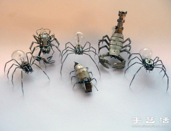 手表零部件+舊燈泡 牛人DIY機械昆蟲軍團 -  rpnrmr.com