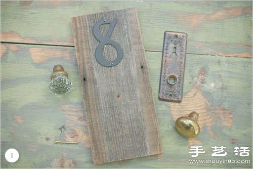 廢舊木塊+把手 DIY手工制作復古桌牌號碼 -  rpnrmr.com