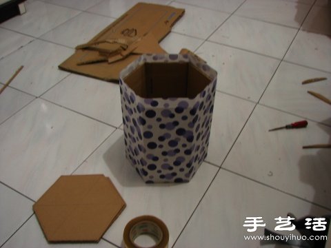廢舊紙箱廢物利用 手工制作垃圾桶圖解 -  rpnrmr.com