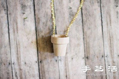 手工迷你盆栽項鏈制作方法圖集教程 -  rpnrmr.com