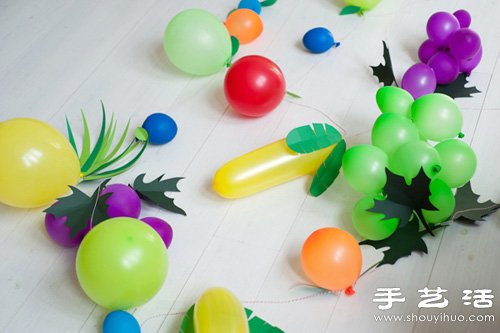 氣球結(jié)合剪紙手工制作夢(mèng)幻水果裝飾 -  rpnrmr.com