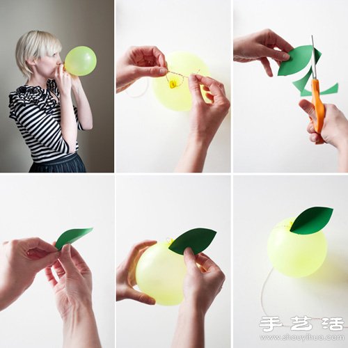 氣球結(jié)合剪紙手工制作夢(mèng)幻水果裝飾 -  rpnrmr.com