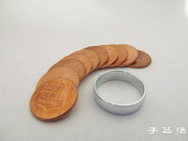 看手工牛人用硬幣DIY制作戒指 -  rpnrmr.com