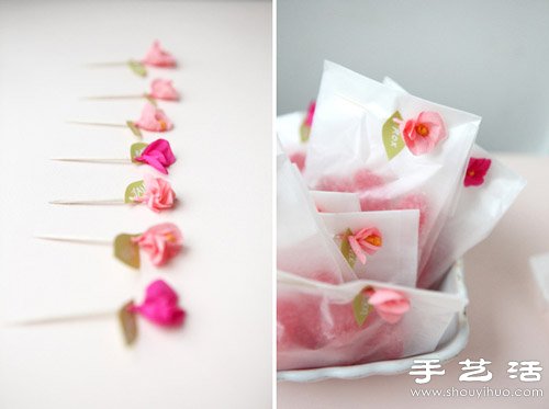 牙簽+皺紋紙 DIY情人節(jié)浪漫包裝裝飾玫瑰 -  rpnrmr.com