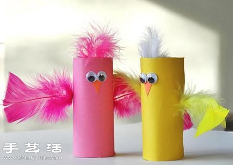 幼兒小手工：卷紙芯手工制作小雞玩具 -  rpnrmr.com