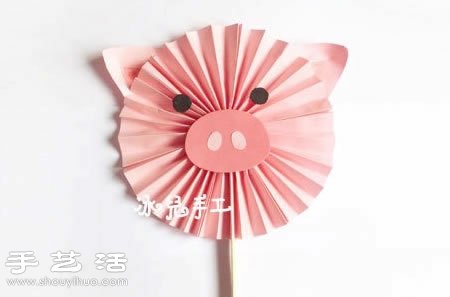 紙張+雪糕棒 手工制作可愛小豬紙扇 -  rpnrmr.com