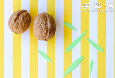 核桃+卡紙 手工制作迷你菠蘿 -  rpnrmr.com