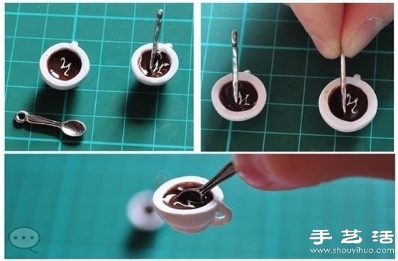 粘土手工制作迷你咖啡杯圖解教程 -  rpnrmr.com